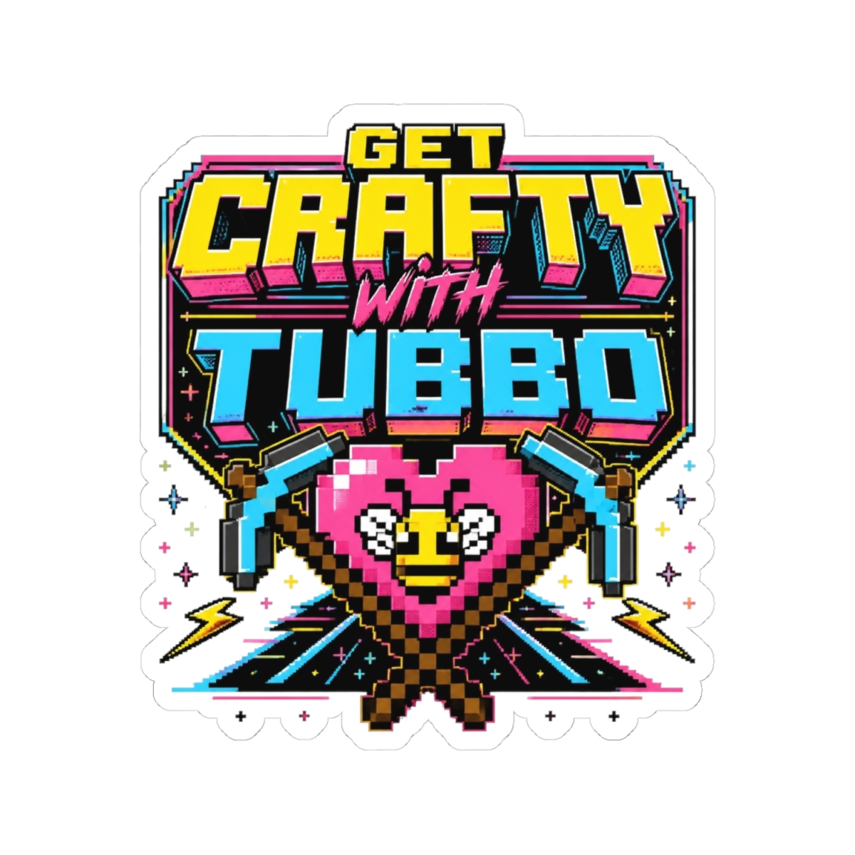 Tubbo "Get Crafty with Tubbo" Sticker - alternate angle 2, merchandise