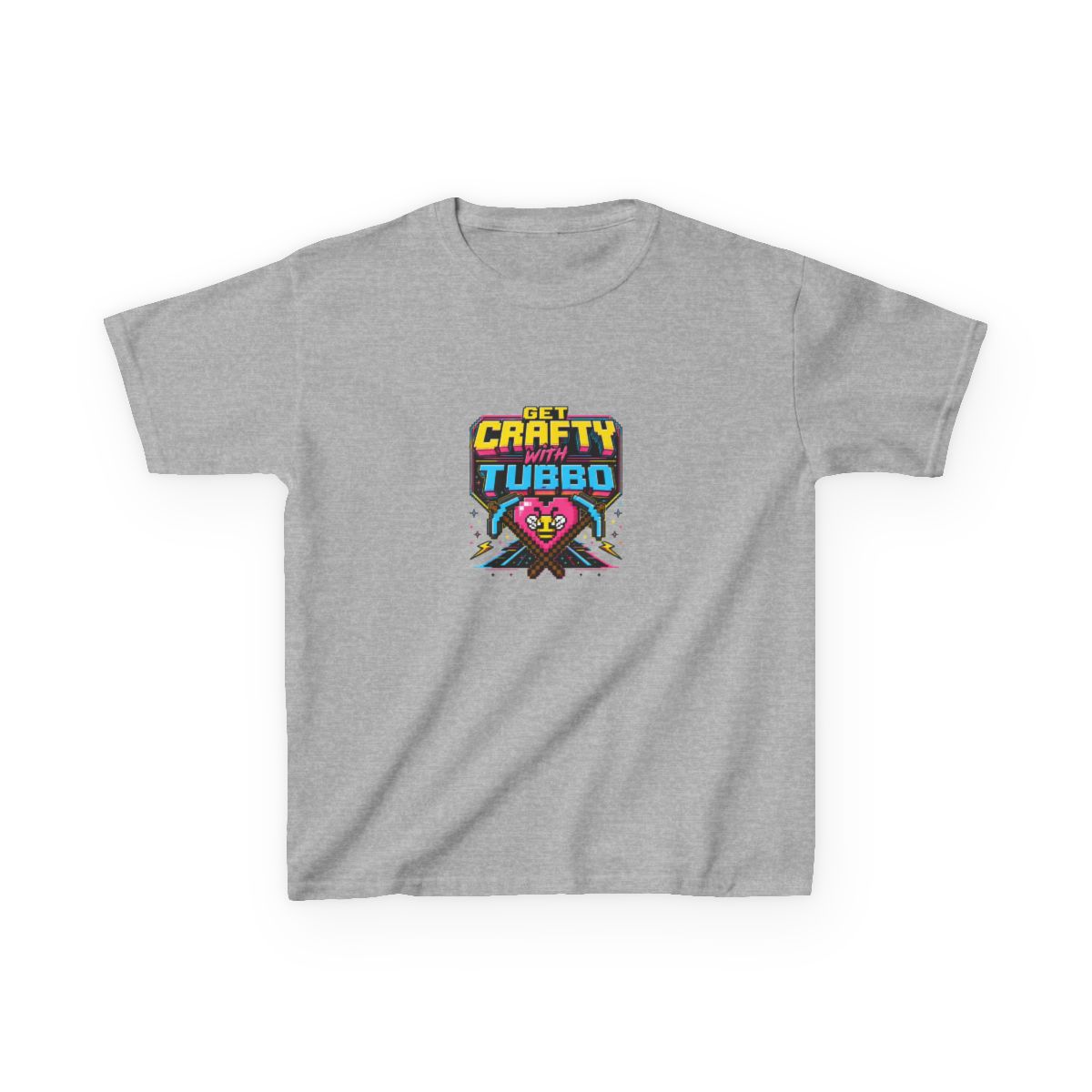 Tubbo "Get Crafty with Tubbo" Unisex Kids Tee - alternate angle 2, merchandise